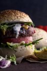 Leckerer Gourmet-Burger — Stockfoto