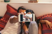 Couple Taking a Selfie — Stock Photo