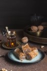 Baklava turque au thé — Photo de stock