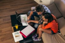 Young Couple Working at Home — Stock Photo