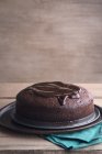 Cooking dark chocolate cake — Stock Photo