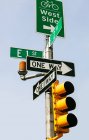 One Way Signs in Manhattan Streets — Stock Photo