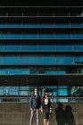 Business Couple in Street at Financial Area — Stock Photo