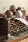 Diferentes tipos de ovos crus — Fotografia de Stock