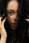 Close-up curly woman — Stock Photo