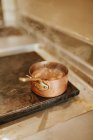 Boiling pot on stove — Stock Photo