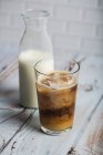 Iced coffee with milk — Stock Photo