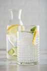 Літній напій з лимоном і м'ятою — стокове фото