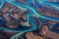 Farbenfrohes Wasser des jokulsa Flusses — Stockfoto