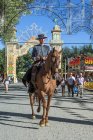 Utrera, Siviglia, Spagna - 9 settembre 2016: La Fiera di Utrera (Feria de Utrera) è una tradizionale festa della città di Utrera a Siviglia, Andalusia, Spagna . — Foto stock