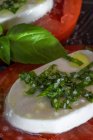 Салат капрезе с моцареллой — стоковое фото