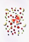 Mélange de différents motifs de fruits — Photo de stock