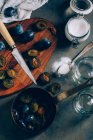 Pflaumen bei der Zubereitung von Marmelade — Stockfoto