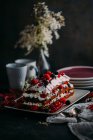 Tart with fresh berries — Stock Photo