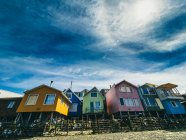 Colorful houses on piles — Stock Photo