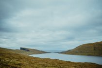 Panoramic landscape of river in highlands — Stock Photo