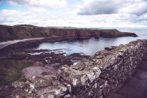 Panoramic view of cliffs near Dunnottar castle — Stock Photo