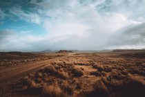 Краєвид дорога в desert під cloudscape — стокове фото
