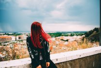 Millennial girl with dyed hair — Stock Photo