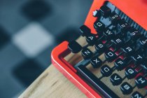Keys of red typewriter — Stock Photo
