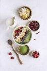 Bowl of healthy smoothie for breakfast — Stock Photo
