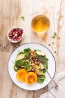 Spinach with mango and avocado salad — Stock Photo
