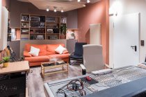 Couch in recording studio — Stock Photo