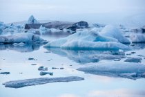 Льодовик плаває в озері — стокове фото
