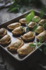 Freshly baked crispy pies — Stock Photo