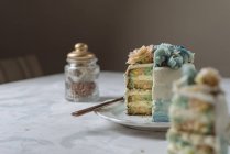 Buttercream flower cake — Stock Photo
