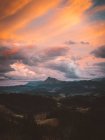 Colorful sky above mountain valley — Stock Photo