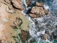 Вид с воздуха на Коста Брава в Испании. Графики, сделанные А. — стоковое фото