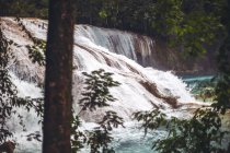 Incredibile cascata situata nella giungla in Chiapas, Messico — Foto stock