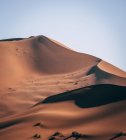Sandy dunes in sunny day in Namibia Desert — Stock Photo