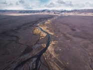 Iceland panorama with small river and mountains — Stock Photo