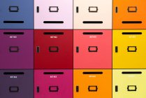 Caixas de depósito de várias cores brilhantes — Fotografia de Stock
