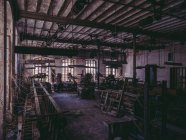 Room in old abandoned factory — Stock Photo