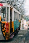 Traditional retro tram — Stock Photo
