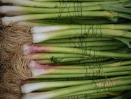 Camarões frescos de cebolinha no mercado dos agricultores — Fotografia de Stock
