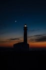 Закат на маяке Фавариткс, Менхенгладбах, Испания — стоковое фото