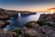 Atardecer en Pont D'en Gil, Menorca, Spain — Stock Photo