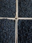 Kisten mit schwarzen Rosinen auf Bauernmarkt — Stockfoto
