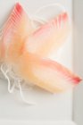 Traditional Japanese sashimi with daikon set on white background — Stock Photo