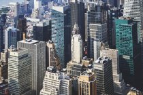 Futuristico paesaggio urbano del centro, New York, USA — Foto stock
