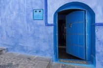 Architektur von Chaouen, blaue Stadt Marokkos — Stockfoto