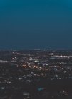 Incredibile vista aerea della spettacolare città di Madrid e cielo serale chiaro durante l'eclissi lunare — Foto stock