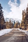 Snowy road in Canada — Stock Photo