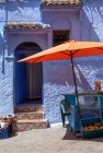 Negozi a Chaouen, città blu del Marocco — Foto stock