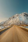 Highway in lofoten, norway — Stock Photo