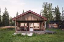 Exterior of Little wooden house — Stock Photo